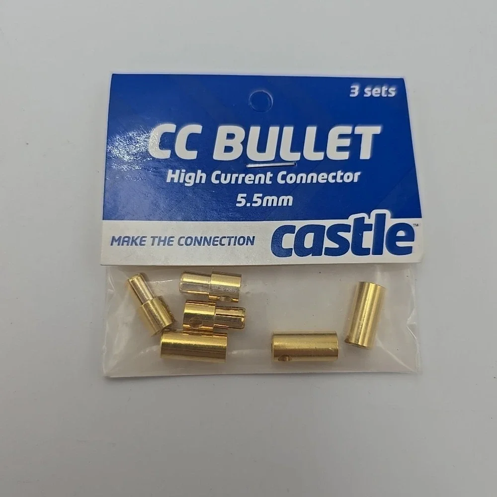 Castle Creations‎ CC Bullet High Current 5.5mm Connectors (3 sets) CCBUL553